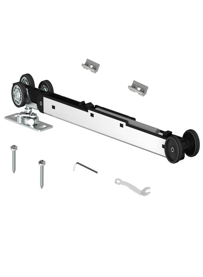JUBEST Pocket Door Roller with 120LBS Soft Close Mechanism, Two-Way Soft Close, Three-Wheel Pocket Door Hanger, Double Sided Pocket Door Hardware - Image 1